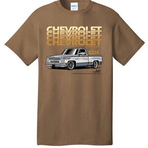 Chevy C10 Squarebody Truck Mens T Shirt Tan/Brown